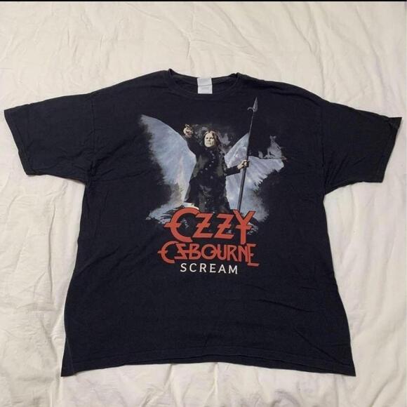 Tops - Black Ozzy Osbourne Tee